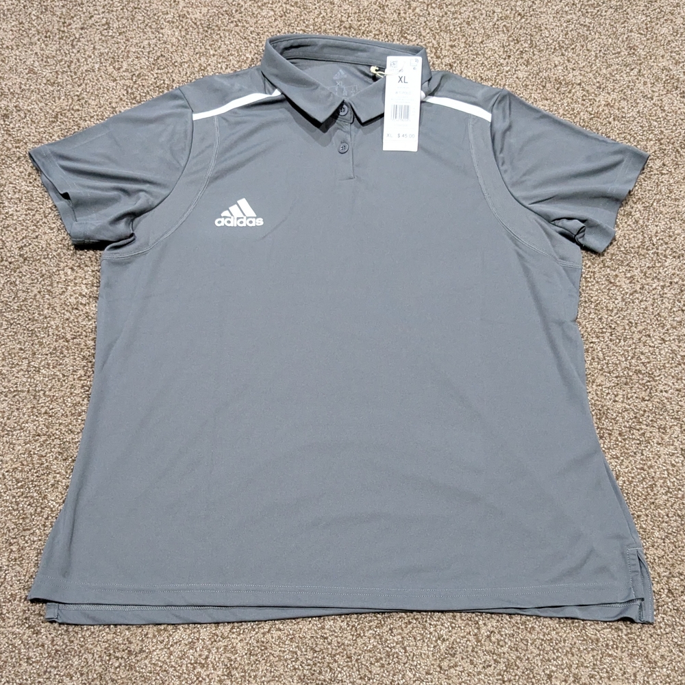 Adidas Women's Size XL Team Issue Gray Polo Shirt